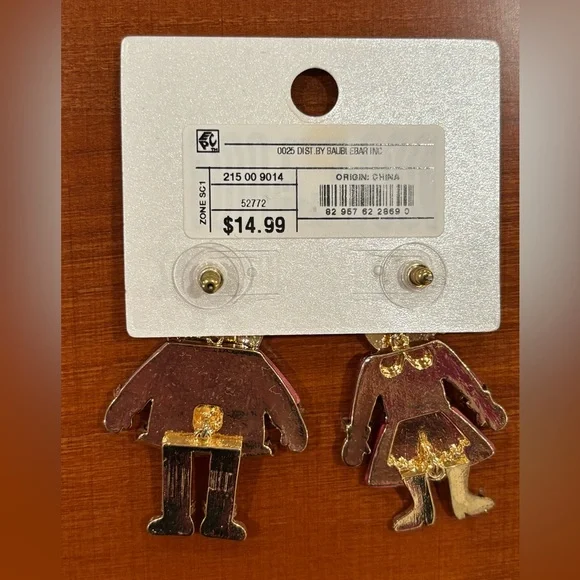 Sugarfix by Baublebar Santa and Mrs. Claus Dangle Sparkly Earrings - Picture 3 of 4